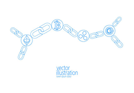 虚灵议会比特币波纹 Gcc 数字 cryptocurrency 全球链连接。大型数据信息挖掘技术。蓝文摘网互联网国际安全支付矢量