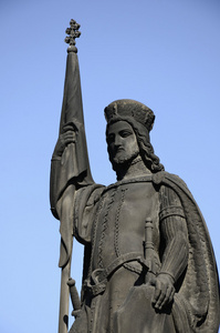 在布拉格的查尔斯桥上的圣 norbert 雕像