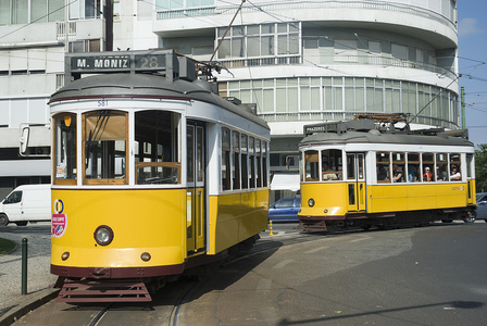 在里斯本，葡萄牙 欧洲典型缆车