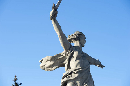 伏尔加格勒, 俄罗斯1月15日 第二次世界大战纪念碑祖国呼唤 Mamayev 山