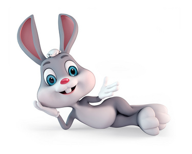 秸秆的小兔子图片