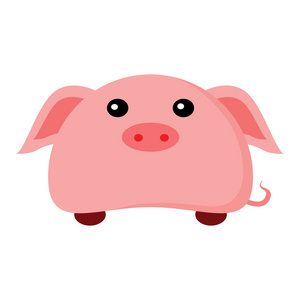 可爱的小猪字符动物例证