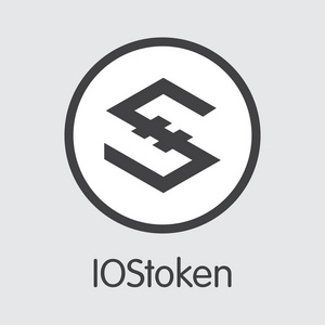 Iostoken 虚拟货币矢量硬币符号