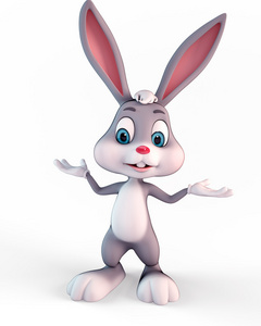 微笑的兔子图片