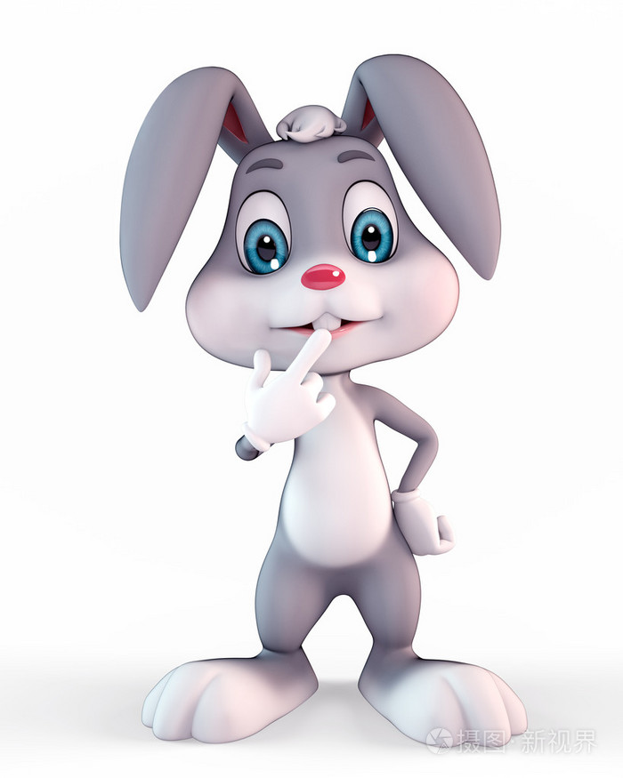 微笑着可爱的小兔子