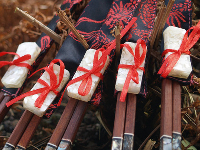传统泰式筷子配垫图片