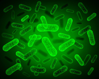 绿色病毒细胞例证