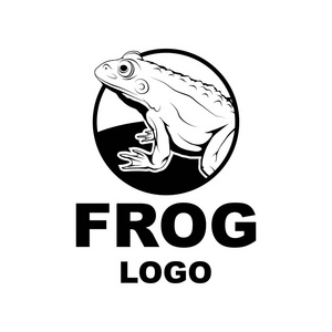 嘟嘟青蛙青蛙动物头标志为 t 恤的吉祥物和会徽设计矢量图的绿色的