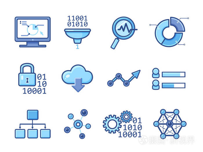 数据解析图标集