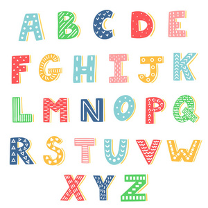 时髦的 abc.复古手绘字体照片