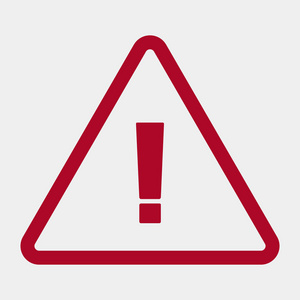 危险标志平面图标白色背景.矢量符号照片