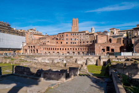 Trajan 市场 Mercati di Traiano 附近的罗马论坛和 Traj
