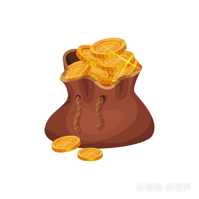 海盗宝藏财富的象征.平面式卡通矢量图标