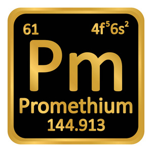 元素周期表元素钷图标照片