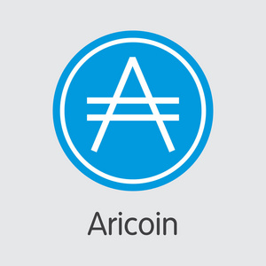Aricoin Blockchain Cryptocurrency。矢量 Ari Web 图标