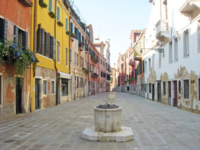 井，雨水收集在威尼斯附近的布拉诺