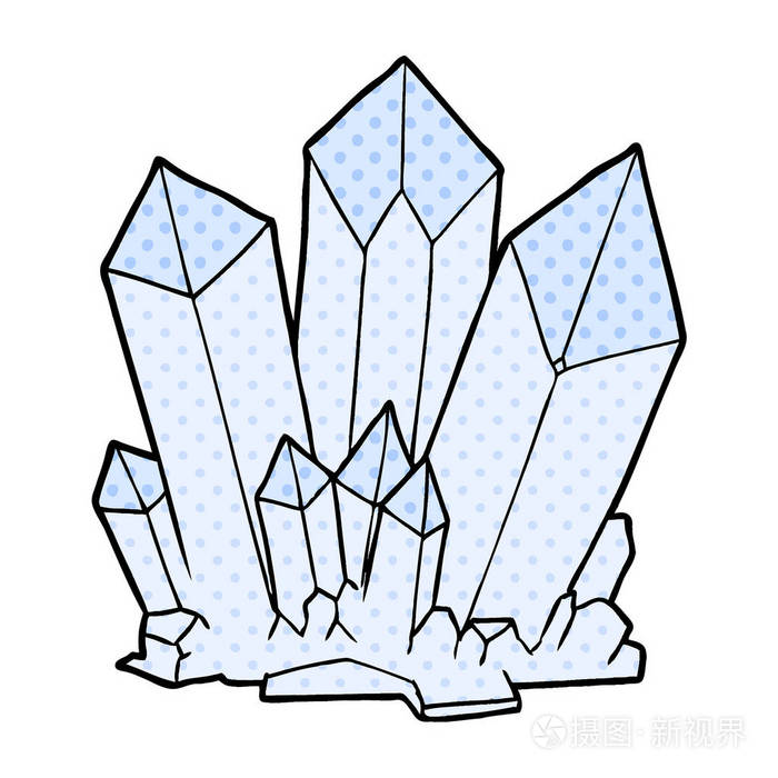 卡通晶体的矢量图解