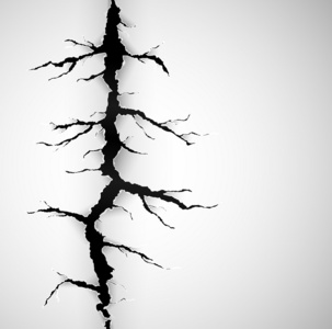 在纸上的裂缝照片
