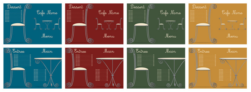 矢量格式的菜单模板设计图片