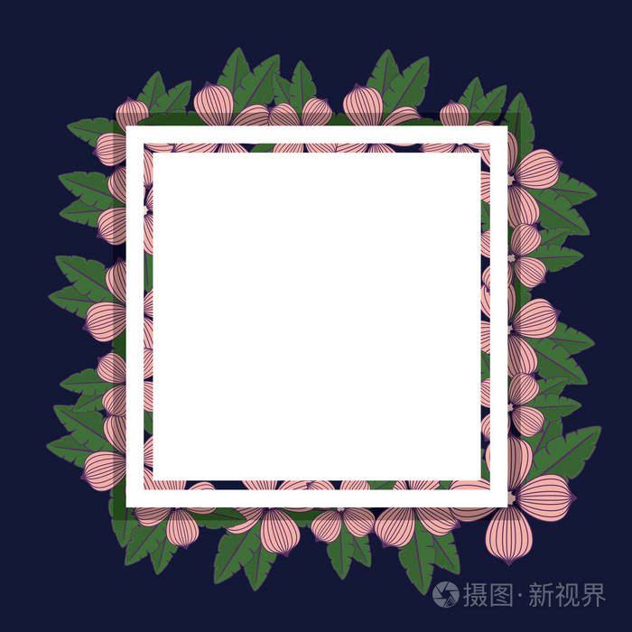 用鲜花装饰框架