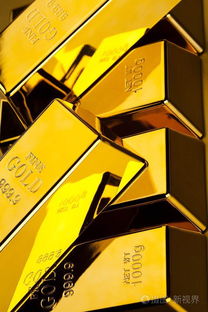 堆栈的金条
