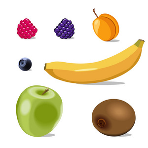 组的水果和浆果