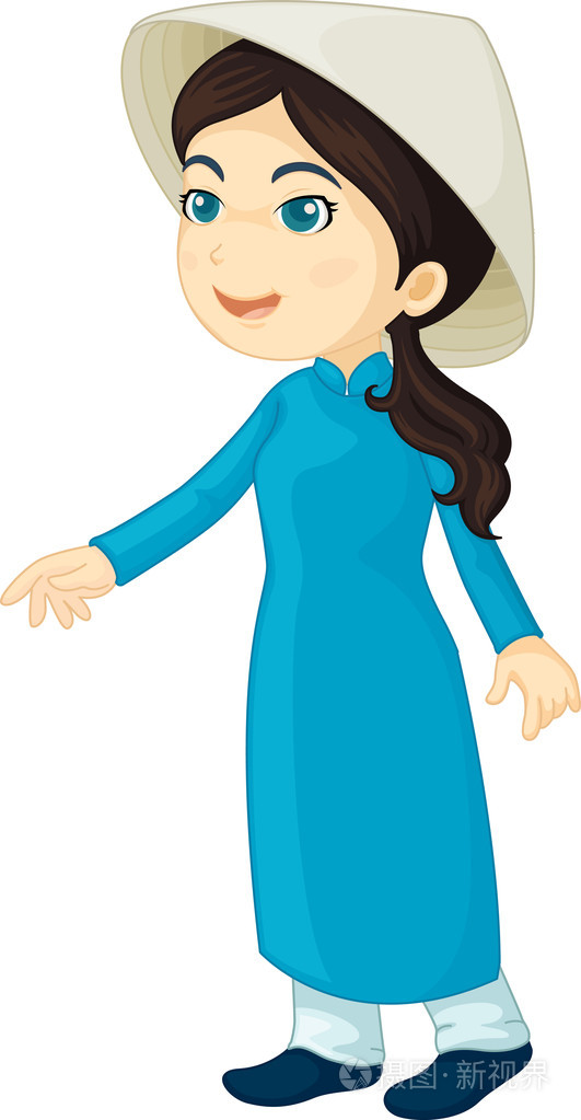 越南女孩插画-正版商用图片04gmdz-摄图新视界