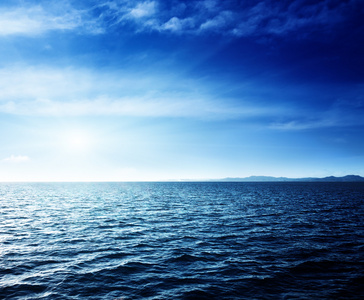 加勒比海和完美的天空照片