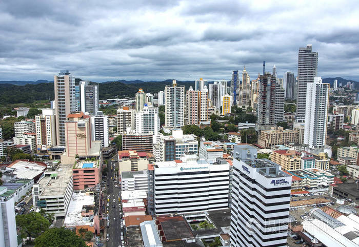 巴拿马市中心的摩天大楼巴拿马