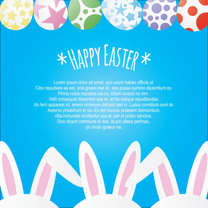 复活节兔子耳朵和复活节彩蛋