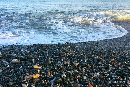 自然海泡沫季节海滩暑假放松享受概念