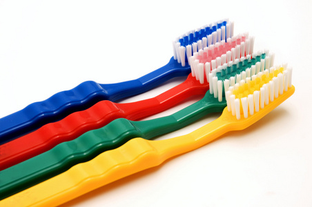 色彩缤纷的牙刷