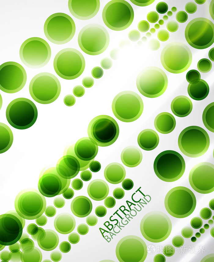 绿色圆圈抽象背景