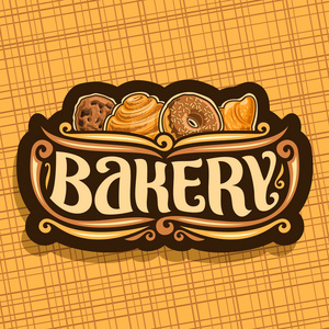 面包店的矢量标志照片