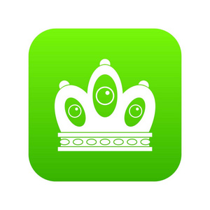 皇后皇冠图标数字绿色