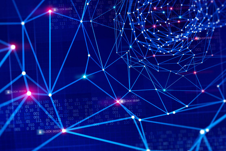 使用 blockchain 技术保护和存储数字数据.基于神经网络的人工智能.