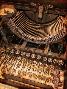 锈色老式打字机