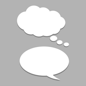 矢量套的语音气泡贴纸.空白的空语音气泡照片