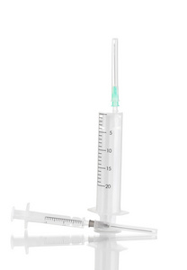 注射器上白色隔离