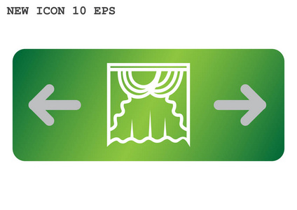 窗帘 web 图标。矢量设计