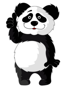 熊猫卡通用拇指向上图片