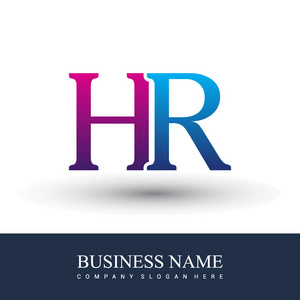 企业hrhr 字母徽标, 您的企业和公司的初始徽标标识照片