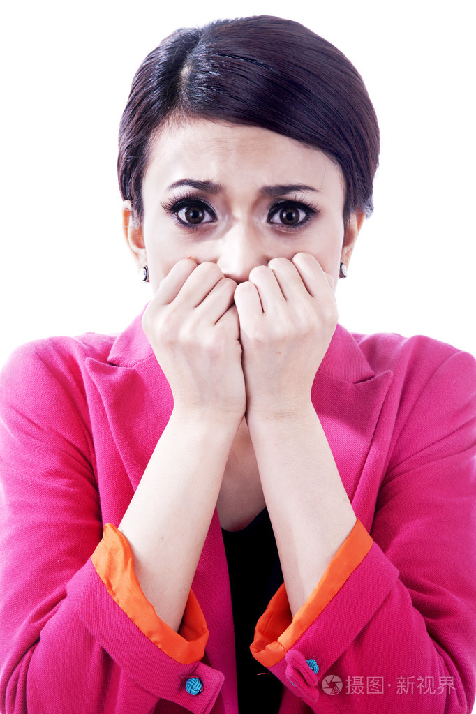 紧张害怕的女商人