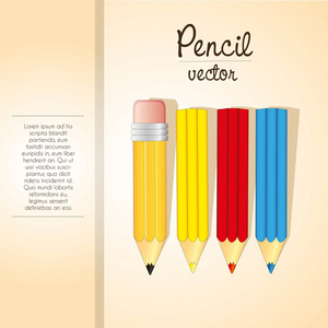 优雅背景的彩色铅笔
