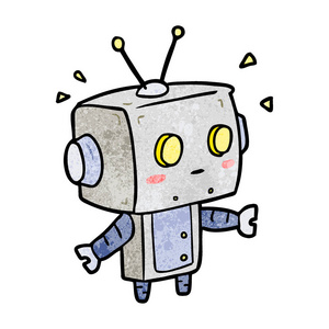 可爱的卡通惊喜机器人照片