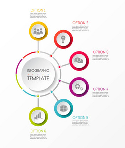 业务 infograph使用示例文本和不同选项进行布局。向量