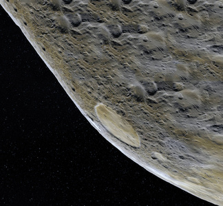 月球表面。逼真的3d 渲染月亮和空间。空间和行星。卫星.星云.星星.由 Nasa 提供的这幅图像的元素