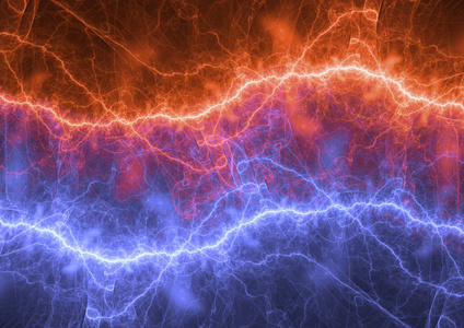 火和冰电闪电, 等离子电源背景照片