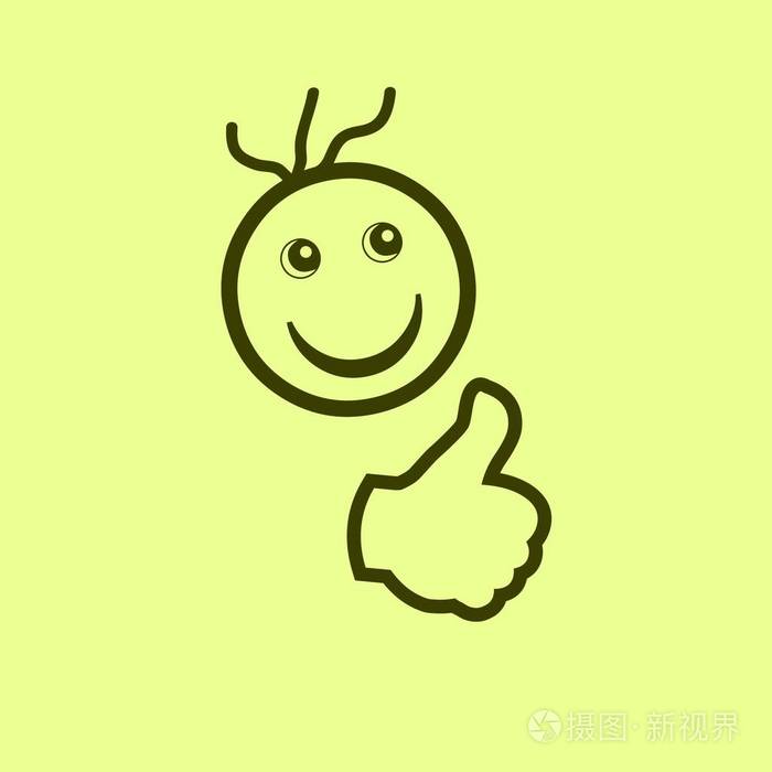 背景上的笑脸矢量插图插画-正版商用图片04j227-摄图新视界