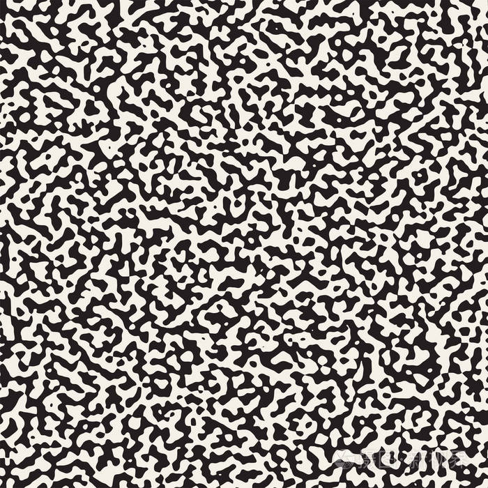 噪音grunge 抽象肌理.矢量无缝黑色和白色花纹